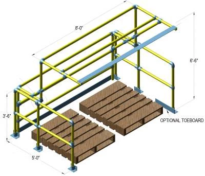 Barrière écluse / Kee Pivot  / Barrière écluse pour mezzanines / Barrière de chargement / Barrière pour palettes / Barrière de sécurité pour entrepôt